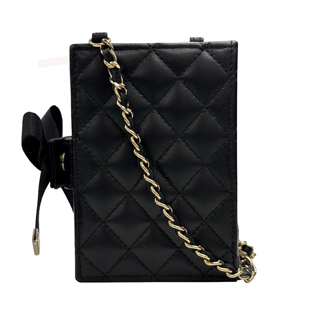 Chanel Bag Wallet Rion Coco Book Shoulder Black Mark Accessory